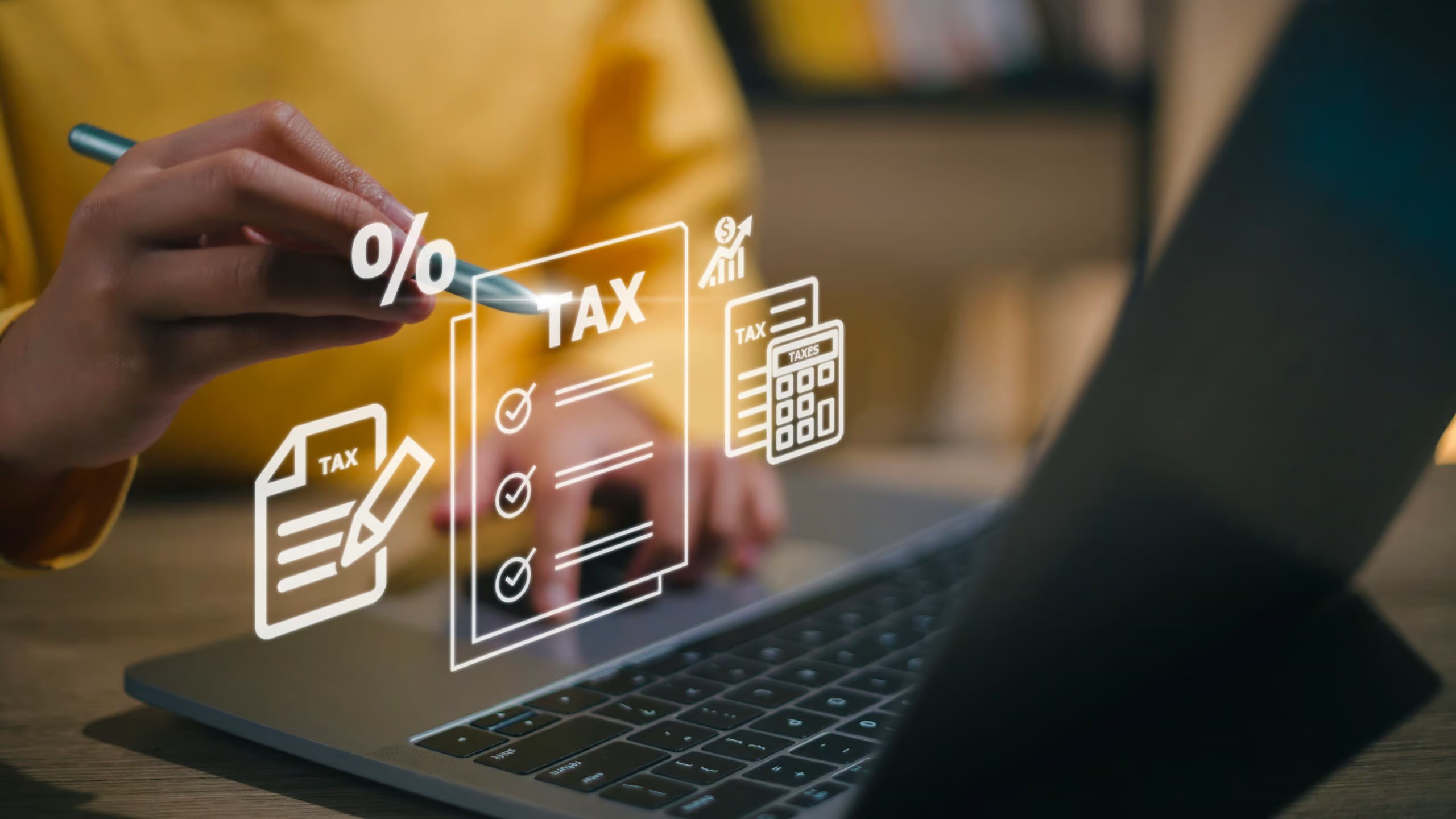 Client managing business finances with professional support